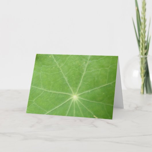Nasturtium-Leaf-Grußkarte Karte (Vorderseite)