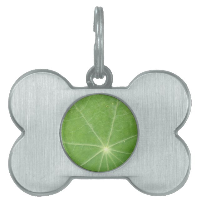 Nasturtium Leaf Pet Tag Tiermarke (Vorderseite)