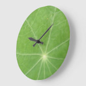 Nasturtium Leaf Wall Clock Große Wanduhr (Winkel)