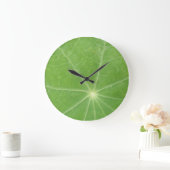 Nasturtium Leaf Wall Clock Große Wanduhr (Zuhause)