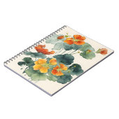 Nasturtium - Watercolor flowers Notizblock (Linke Seite)