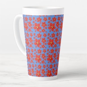 Nasturtiumdesign auf Latte-Tasse Milchtasse