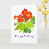 Nasturtiums Geburtstagskarte Karte (Gelbe Blume)