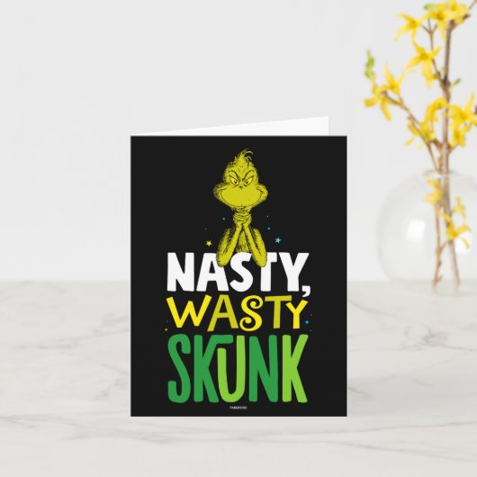 Nasty Wasty Skunk Karte (Gelbe Blume)