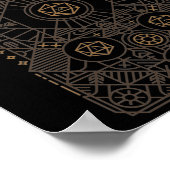 Nat20 Critical Versag D20 Dice Tabletop RPG Retro Poster (Ecke)