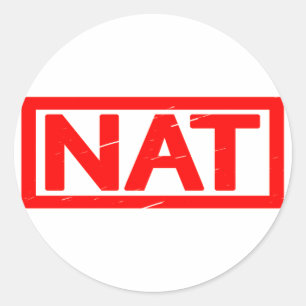 Nat-Briefmarke Runder Aufkleber