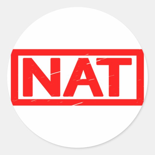 Nat-Briefmarke Runder Aufkleber (Vorderseite)