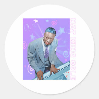 Nat King Cole Runder Aufkleber