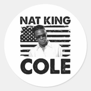 Nat King Cole Runder Aufkleber