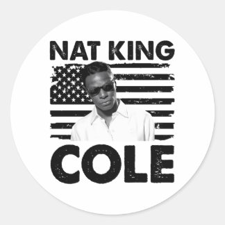 Nat King Cole Runder Aufkleber