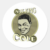 Nat King Cole Runder Aufkleber (Vorderseite)