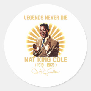 Nat King Cole Runder Aufkleber