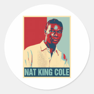Nat King Cole Runder Aufkleber