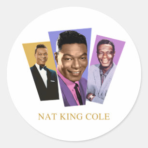 Nat King Cole Runder Aufkleber