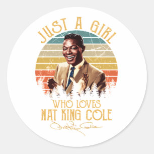 Nat King Cole Runder Aufkleber
