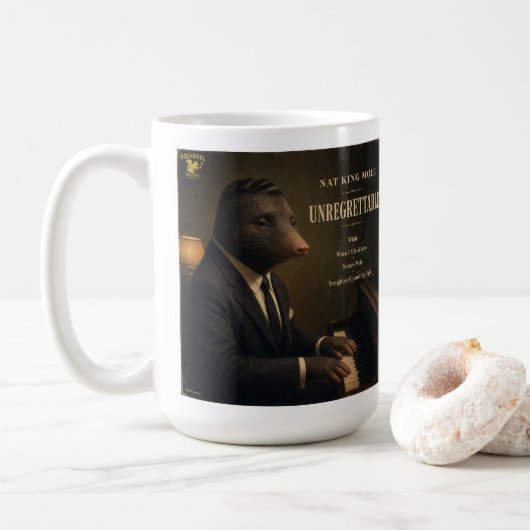 Nat King Mole Album: eine Parodie Kaffeetasse (Mit Donut)