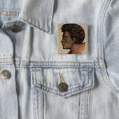 Natai, ein Maori- Leiter von der Brachsen-Bucht, Button (Beispiel)