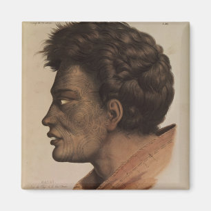 Natai, ein Maori- Leiter von der Brachsen-Bucht, Magnet