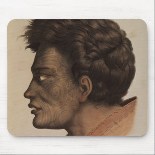 Natai, ein Maori- Leiter von der Brachsen-Bucht, Mousepad