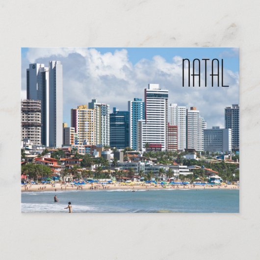 Natal Brazil City Beach Postcard Postkarte (Vorderseite)