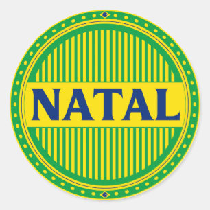 Natal City Pride – Brasilianische Identität Runder Aufkleber