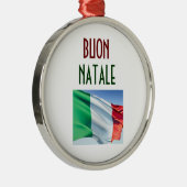 NATALE ITALIENISCHE FLAGCHRISTMAS ORNANATION SILBERNES ORNAMENT (Rechts)
