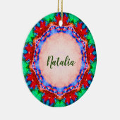 NATALIA Christmas Fractal Personalised Keramik Ornament (Rechts)