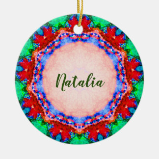 NATALIA Christmas Fractal Personalised  Keramik Ornament