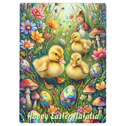 NATALIA ~ HAPPY EASTER ~ EASTER DUCKLINGS ~  KLEMMBRETT (Rückseite)