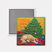 NATALIA~ MERRY CHRISTMAS ~ Tree Toys Dog ~  Magnet (Vorderseite/Rückseite)