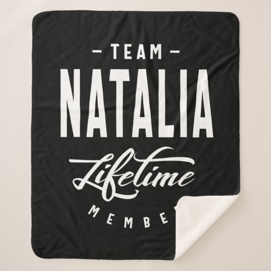 Natalia Personalisiert Name Geburtstagsgeschenk Sherpadecke (Vorderseite)