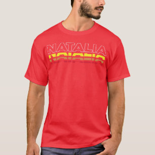 Natalia Vorname Lustig Vintage Sonnenuntergang Nat T-Shirt