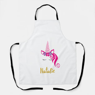 Natalie Einhorn-Shirt für Mädchen mit personalisie Schürze