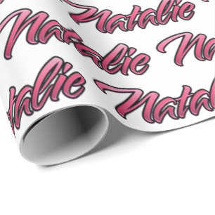Natalie faded pink personalisiertes Geschenkpapier