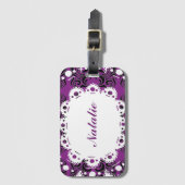 Natalie Lace & Damask Viktorianisch Ihren Namen hi Gepäckanhänger (Vorderseite Vertikal)