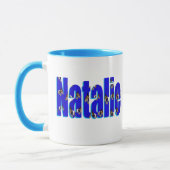 Natalie-Logo aus Guinea, Tasse (Links)