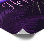 Natalie Name Vorname lila retro Geburtstag Poster (Ecke)