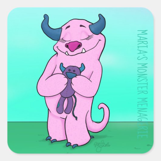 Natalie Quadratischer Aufkleber (Vorderseite)