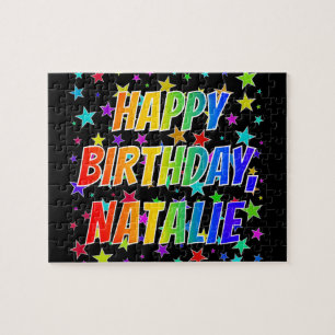 "NATALIE" Vorname, Spaß "GLÜCKLICHER BIRTHTAG" Puzzle