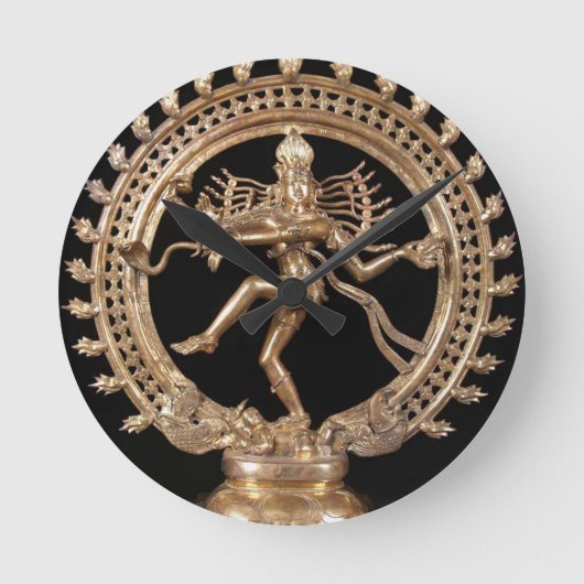 NATARAJ HINDU GOD RUNDE WANDUHR (Vorderseite)