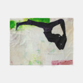 Natarajasana Yoga-Mädchen - Fleecedecke (Vorderseite (Horizontal))