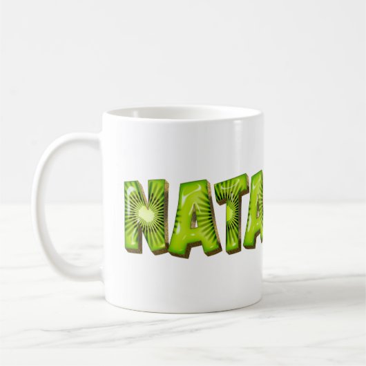 Natascha Name Kiwi Style Tasse Kaffeetasse (Links)