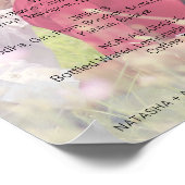 Natasha Drinks Menü Rustikales Foto Hochzeitssymbo Poster (Ecke)