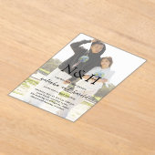 Natasha Foto Monogram Modern Wedding Acryleinladungen (Ablage )