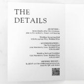 Natasha Foto Monogram Modern Wedding Dreifach Gefaltete Einladung (Innen Erste Seite)