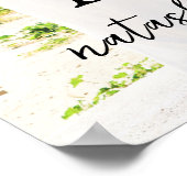 Natasha Foto Monogram Modern Wedding Poster (Ecke)