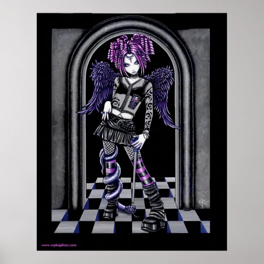 Natasha Gothic Tattoo Angel Poster (Vorne)