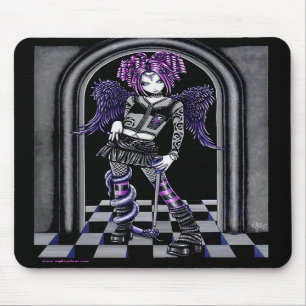 Natasha gotischer rosa Tätowierungs-Engel Mousepa Mousepad