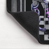 Natasha gotischer rosa Tätowierungs-Engel Mousepad (Ecke)