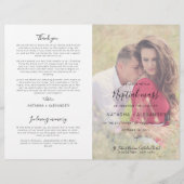 Natasha Katholic Wedding Mass Zeremony Program (Vorderseite)